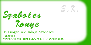 szabolcs konye business card
