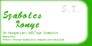 szabolcs konye business card